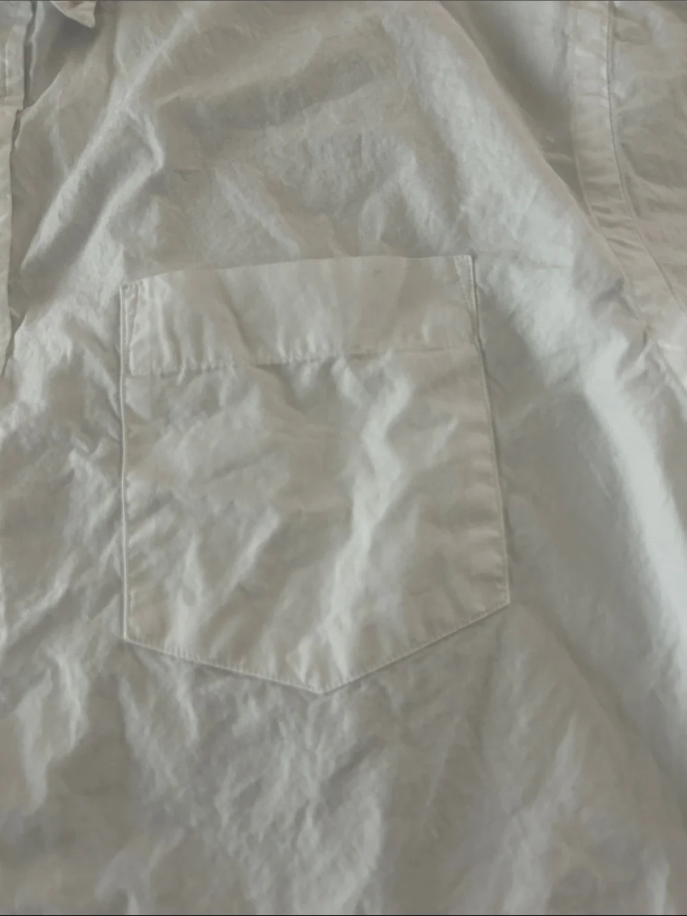 Banana Republic White Short-Sleeve Button-Down Shirt